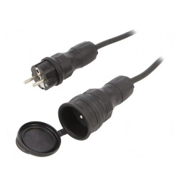 Prelungitor alimentare 10m 16A negru | Electronic-mag.ro | Componente Electronice