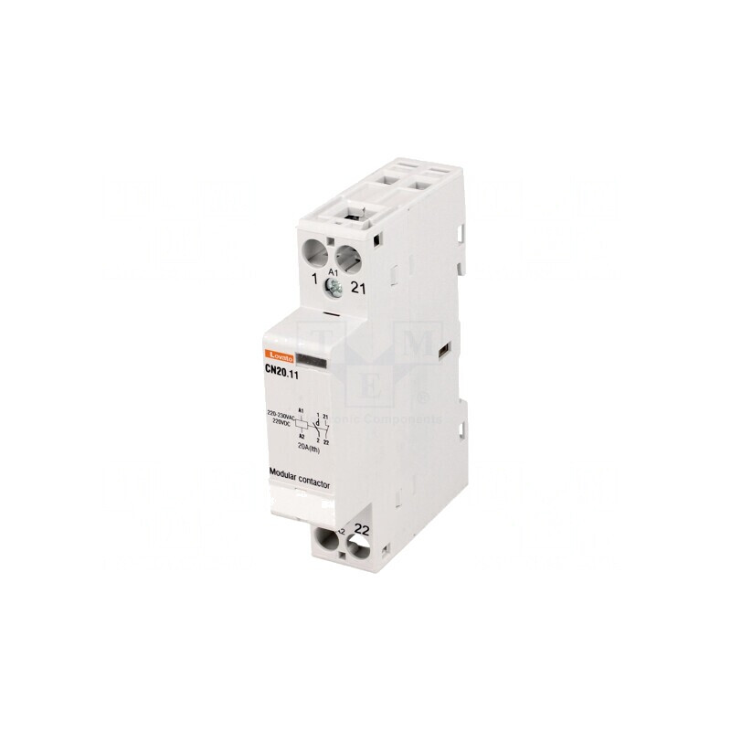 Contactor 2-poli 20A 220-230V AC/DC | Electronic-mag.ro | Componente Electronice