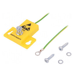 Fișă de Împământare ESD cu Cablul 2,5m CPG 4040-1R | Electronic-mag.ro | Componente Electronice