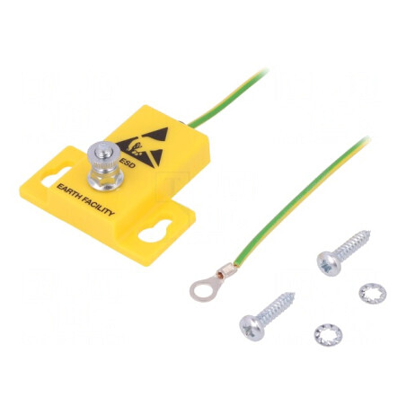 Fișă de Împământare ESD cu Cablul 2,5m CPG 4040-1R | Electronic-mag.ro | Componente Electronice