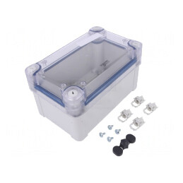 Carcasă Universală Policarbonat Gri 121x192x105 mm | Electronic-mag.ro | Componente Electronice