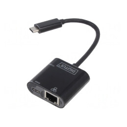 Adaptor USB Fast Ethernet USB 3.0 Negru 10/100/1000Mbps | Electronic-mag.ro | Componente Electronice