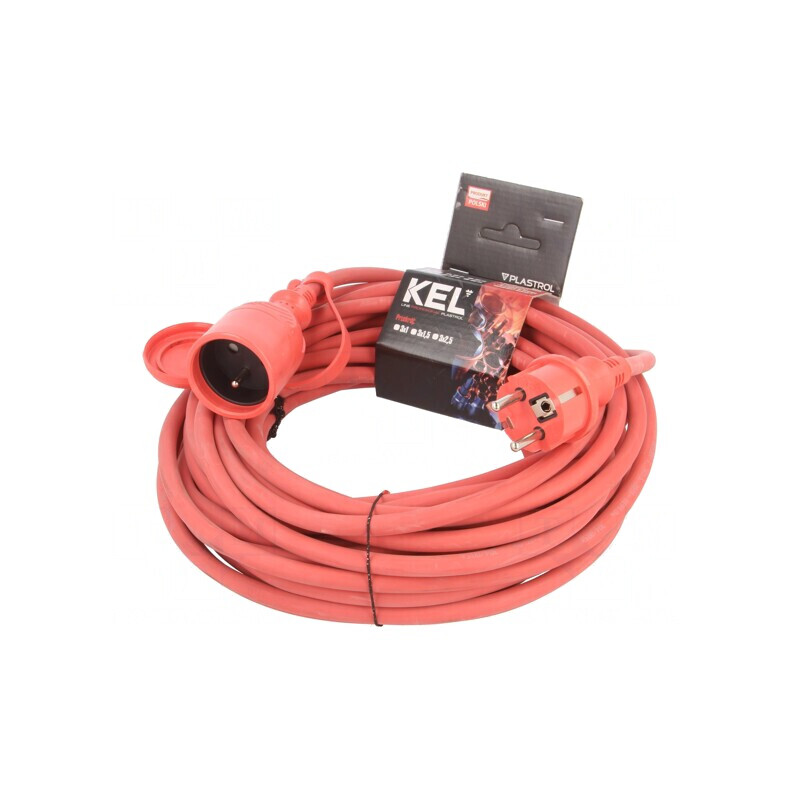 Prelungitor 15m 16A roșu 3x1.5mm2 | Electronic-mag.ro | Componente Electronice