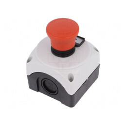 Casetă de comandă Platinum 1 Buton Ciupercă IP66 | Electronic-mag.ro | Componente Electronice