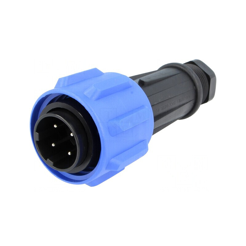 Conector Circular Mufă Tată 4-PIN Filet Interior | Electronic-mag.ro | Componente Electronice