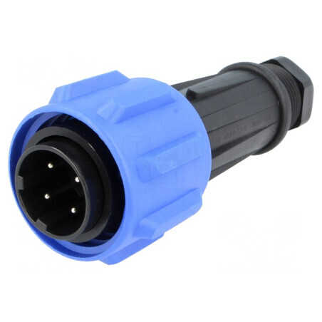 Conector Circular Mufă Tată 4-PIN Filet Interior | Electronic-mag.ro | Componente Electronice