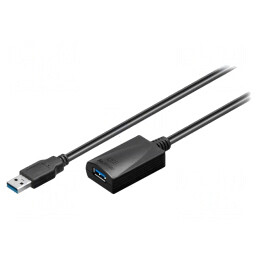 Cablu USB 3.0 A-A 5m Negru 5Gbps