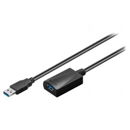 Cablu USB 3.0 A-A 5m Negru 5Gbps | Electronic-mag.ro | Componente Electronice