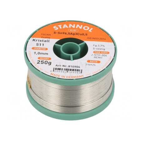 Sârmă de lipit fără plumb 1mm 0,25kg | Electronic-mag.ro | Componente Electronice
