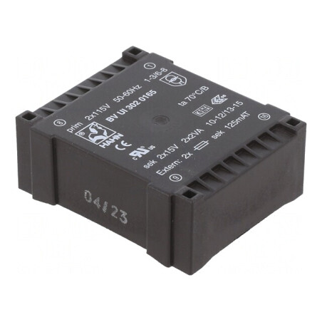 Transformator Încapsulat 4VA 115V 2x15V 133mA | Electronic-mag.ro | Componente Electronice