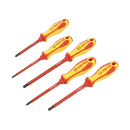 Set Șurubelnițe Izolate Phillips și Plată, 5 Bucăți | Electronic-mag.ro | Componente Electronice