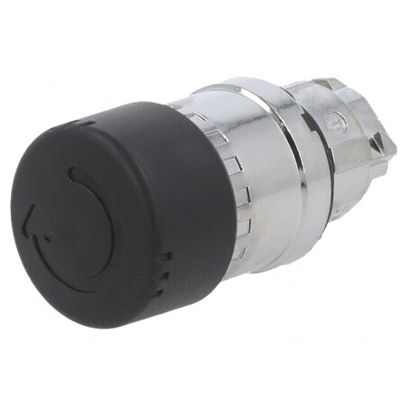 Comutator apăsare 22mm poziție stabilă negru | Electronic-mag.ro | Componente Electronice