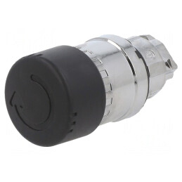 Comutator apăsare 22mm poziție stabilă negru | Electronic-mag.ro | Componente Electronice