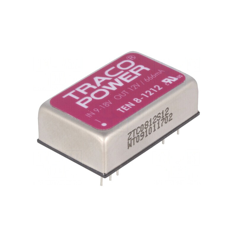 Convertor DC/DC 8W 9-18V la 12V 665mA DIP24 | Electronic-mag.ro | Componente Electronice