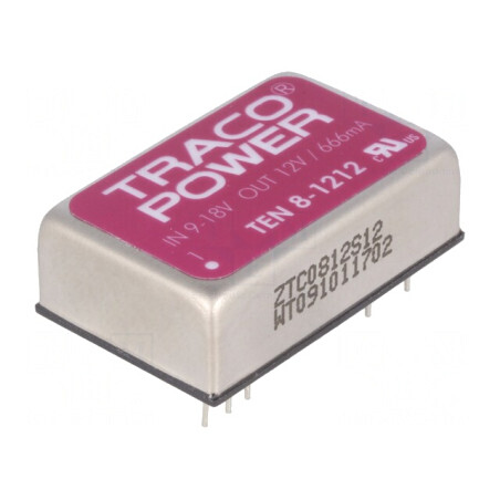 Convertor DC/DC 8W 9-18V la 12V 665mA DIP24 | Electronic-mag.ro | Componente Electronice