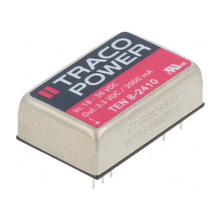 Convertor DC/DC 8W 18-36V la 3.3V 2000mA | Electronic-mag.ro | Componente Electronice