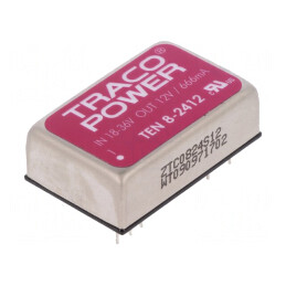 Convertor DC/DC 8W 18-36V la 12V 665mA DIP24 | Electronic-mag.ro | Componente Electronice