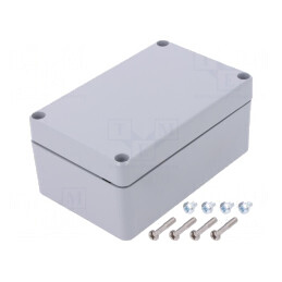 Carcasă Universală Aluminiu Gri 81x127x57mm | Electronic-mag.ro | Componente Electronice