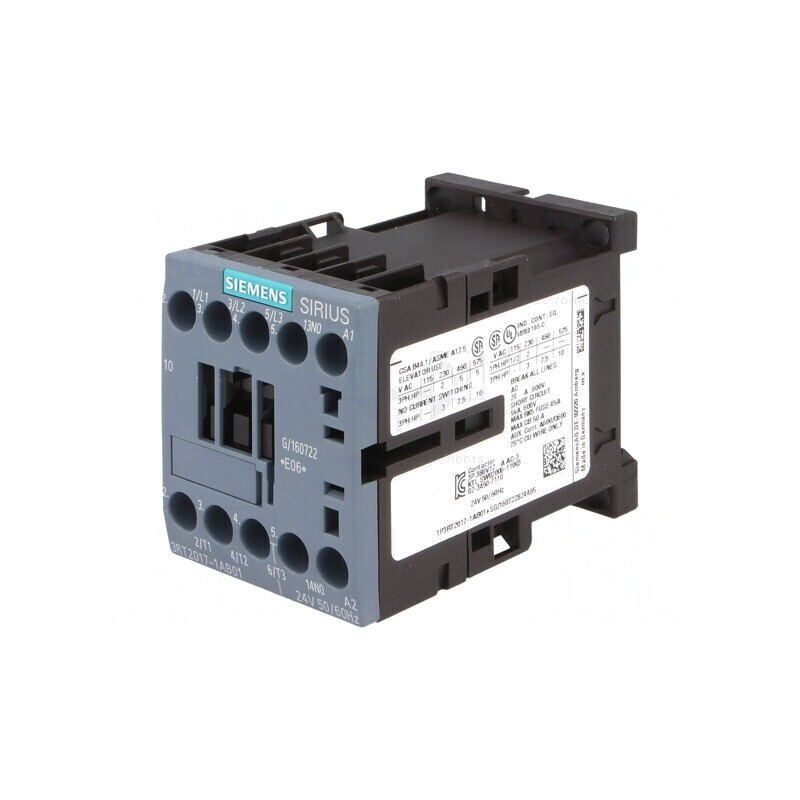 Contactor 3P NO 24VAC 12A 690V | Electronic-mag.ro | Componente Electronice