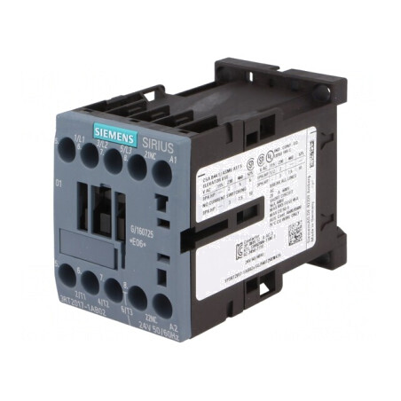 Contactor 3-polar cu 3 contacte auxiliare NC 24VAC 12A 690V | Electronic-mag.ro | Componente Electronice
