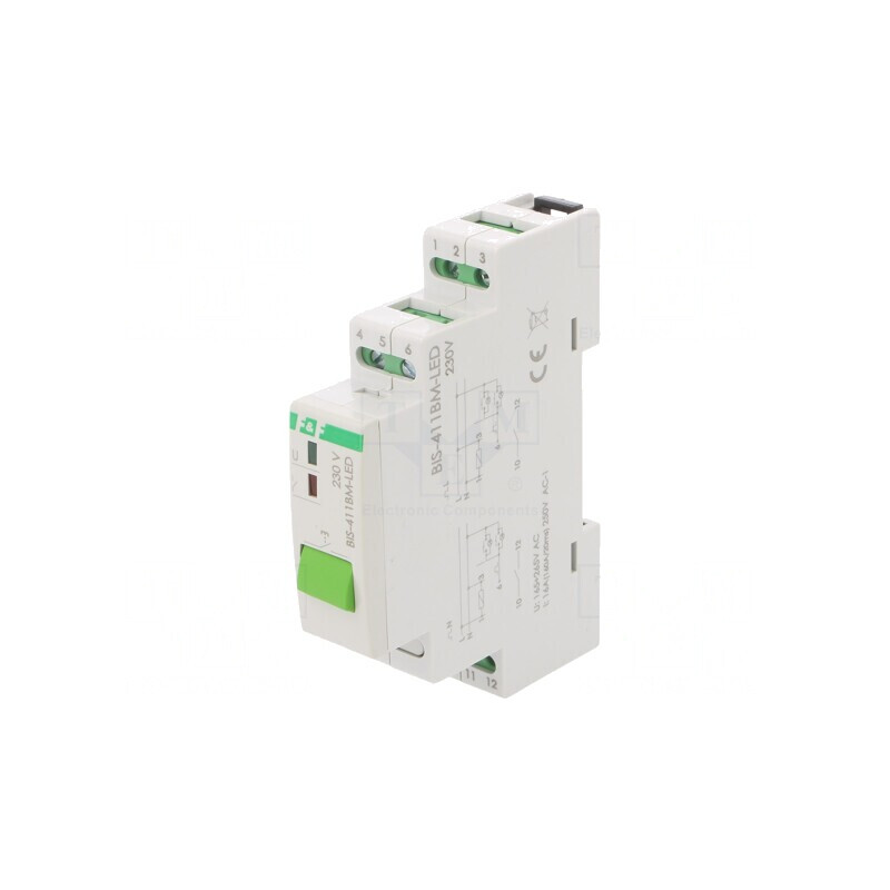 Releu Bistabil de Impulsuri NO 16A IP20 BIS-411BM-LED | Electronic-mag.ro | Componente Electronice