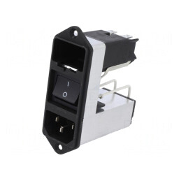 Conector de Alimentare AC 2A 250V IEC 60320 | Electronic-mag.ro | Componente Electronice