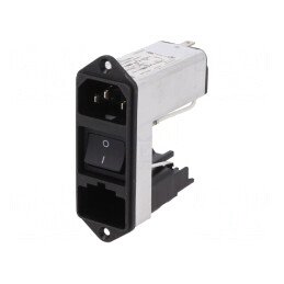 Conector Alimentare AC Soclu Tată 6A 250VAC IEC 60320 | Electronic-mag.ro | Componente Electronice
