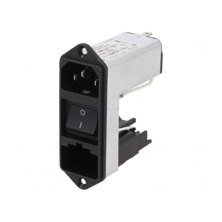 Conector Alimentare AC Soclu Tată 6A 250VAC IEC 60320 | Electronic-mag.ro | Componente Electronice