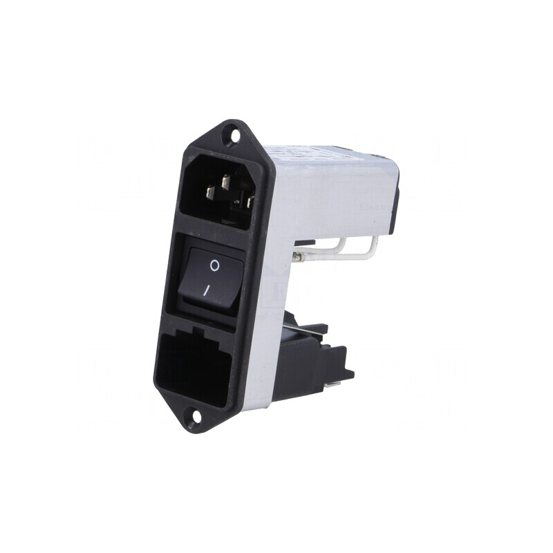 Conector alimentare AC soclu tată 10A 250V 0,3mH | Electronic-mag.ro | Componente Electronice