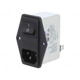 Conector Alimentare AC Soclu Tată 6A 250VAC IEC 60320 RIP0642H2 | Electronic-mag.ro | Componente Electronice