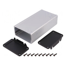 Carcasă cu panou cu lame de fixare 84x160mm IP65 | Electronic-mag.ro | Componente Electronice