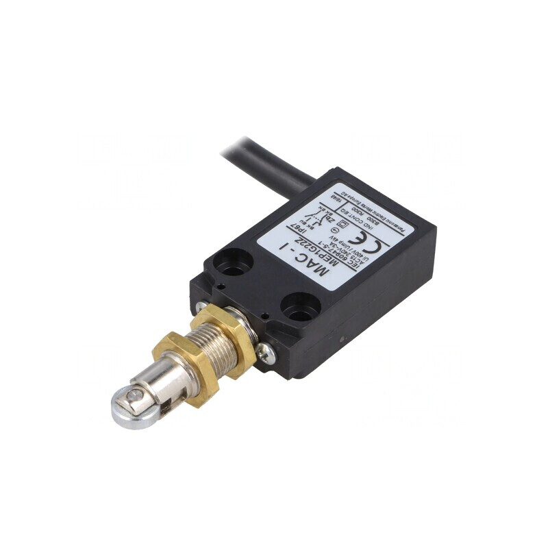 Limitator cursă piston cu rolă metalică 10,4mm 5A | Electronic-mag.ro | Componente Electronice