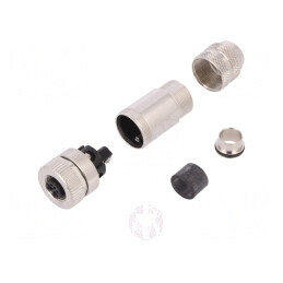 Mufă M12 5 PIN mamă Profibus IP67 pe cablu 6-8mm | Electronic-mag.ro | Componente Electronice
