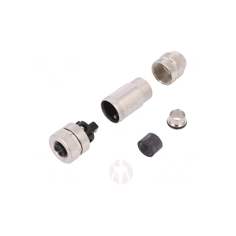 Mufă M12 5 PIN mamă Profibus IP67 pe cablu 6-8mm | Electronic-mag.ro | Componente Electronice