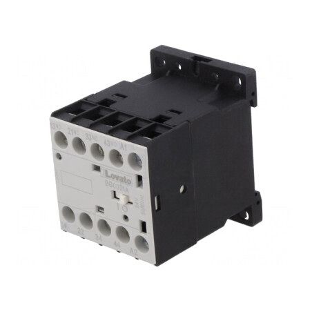 Contactor 4-poli NC NO x3 24VAC 6A pentru șină DIN | Electronic-mag.ro | Componente Electronice