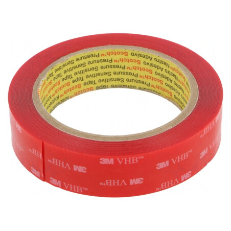 Bandă adezivă acrilică transparentă 25mm x 5.5m 3M | Electronic-mag.ro | Componente Electronice