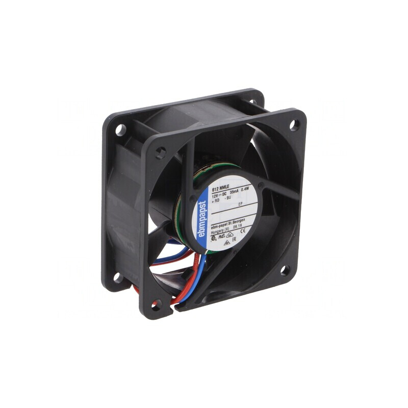 Ventilator axial 12V 60x60x25mm 25m3/h 19dBA cu bilă | Electronic-mag.ro | Componente Electronice