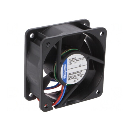 Ventilator axial 12V 60x60x25mm 25m3/h 19dBA cu bilă | Electronic-mag.ro | Componente Electronice
