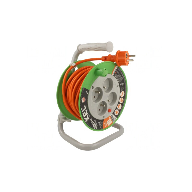 Prelungitor alimentare 4 prize portocaliu 3x1mm2 | Electronic-mag.ro | Componente Electronice