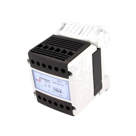 Transformator 40VA 230V AC 12V cu Bandă de Cleme | Electronic-mag.ro | Componente Electronice