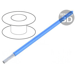 Cablu HookUp Wire Litat Cu 16AWG PVC Albastru 30,5m | Electronic-mag.ro | Componente Electronice