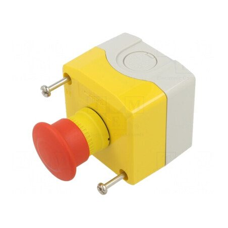 Casetă de Comandă Harmony XB5 cu 1 Buton Ciupercă IP66 | Electronic-mag.ro | Componente Electronice