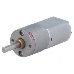 Motor DC cu Transmisie 12V 1.6A Ax Crestătură D 125:1 Metal 20x44 mm | Electronic-mag.ro | Componente Electronice
