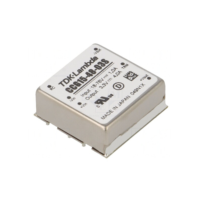 Convertor DC/DC 13.2W 18-76V la 3.3V 4A THT CCG15-48-03S | Electronic-mag.ro | Componente Electronice Convertor DC/DC 13.2W 18-76V la 3.3V 4A THT CCG15-48-03S | Electronic-mag.ro | Componente Electronice
