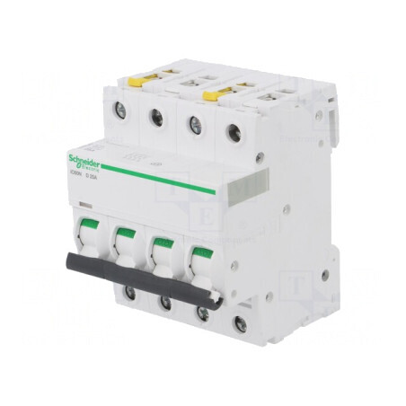 Întrerupător de Supracurent 25A 4 Poli 400VAC D | Electronic-mag.ro | Componente Electronice