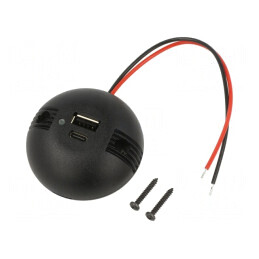 Încărcător Auto USB A și USB C 3A Negru | Electronic-mag.ro | Componente Electronice