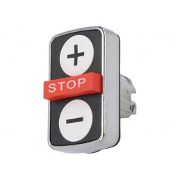 Comutator Triplu 22mm Negru/Roșu/Alb | Electronic-mag.ro | Componente Electronice