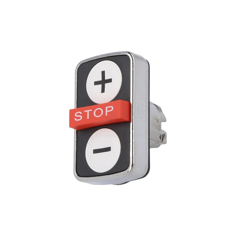 Comutator Triplu 22mm Negru/Roșu/Alb | Electronic-mag.ro | Componente Electronice