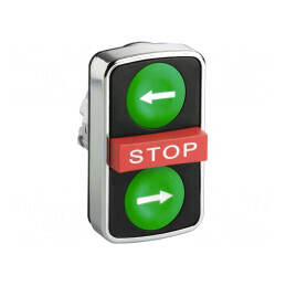 Comutator Triplu 22mm Verde/Roșu/Verde | Electronic-mag.ro | Componente Electronice