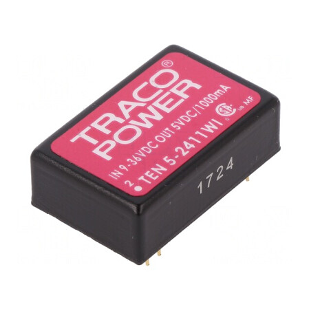 Convertor DC/DC 5W 9-36V la 5V 1000mA DIP24 | Electronic-mag.ro | Componente Electronice